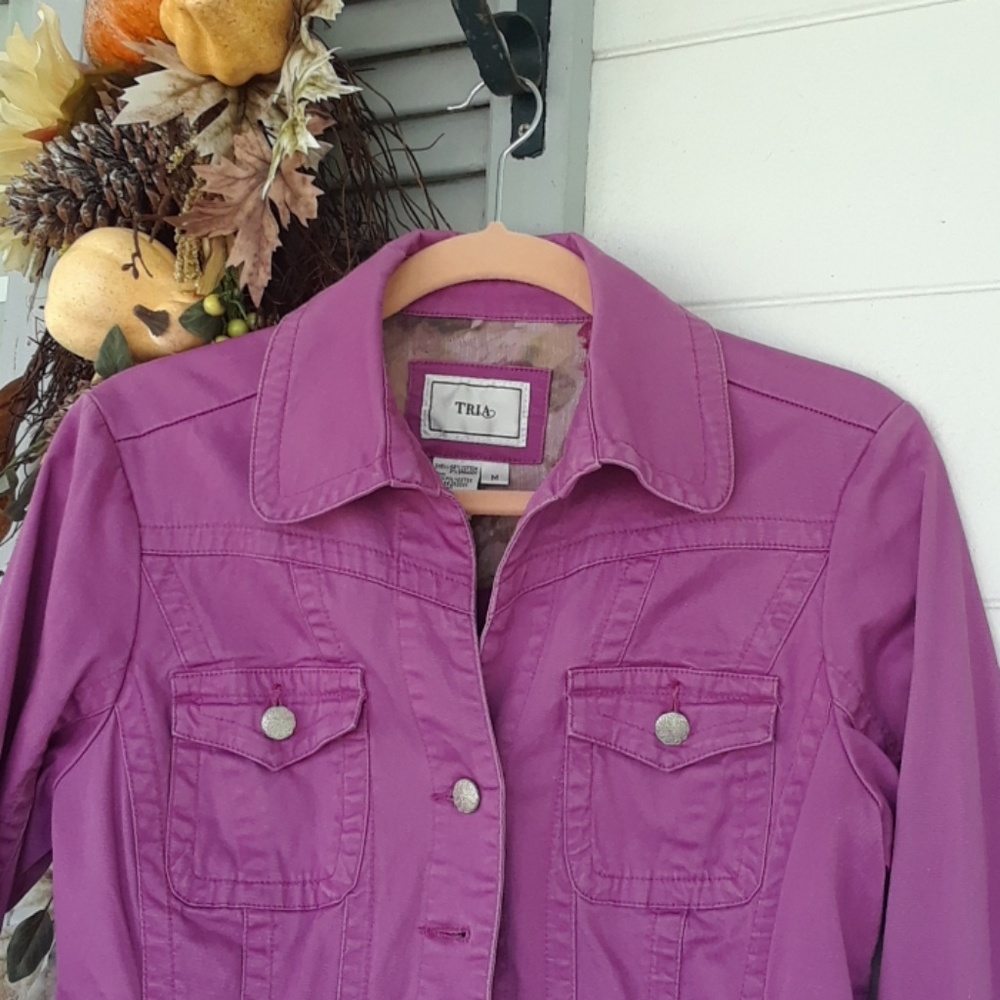 2/$12 Pink-purple Jean jacket